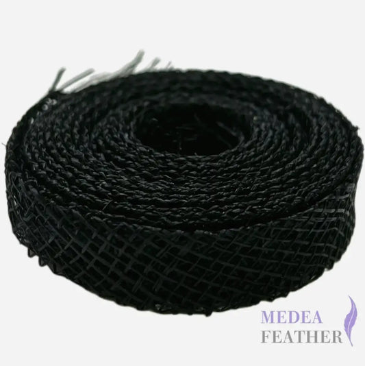 1.2 cm wide Sinamay Bias Binding-1.25m - Black