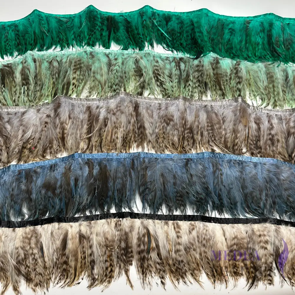 1 Yard Chinchilla Strung Rooster Neck Hackle Feathers Trim
