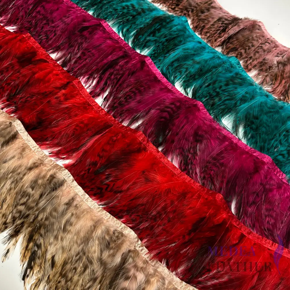 1 Yard Chinchilla Strung Rooster Neck Hackle Feathers Trim