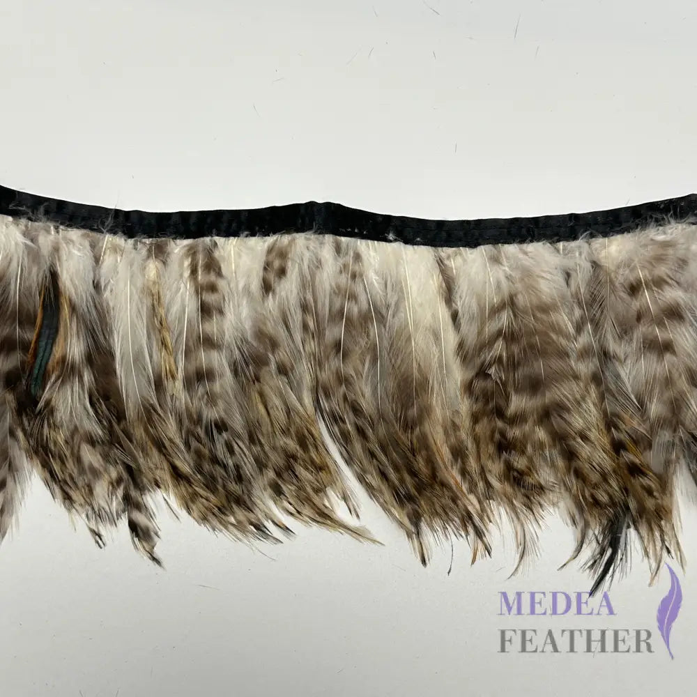 1 Yard Chinchilla Strung Rooster Neck Hackle Feathers Trim White