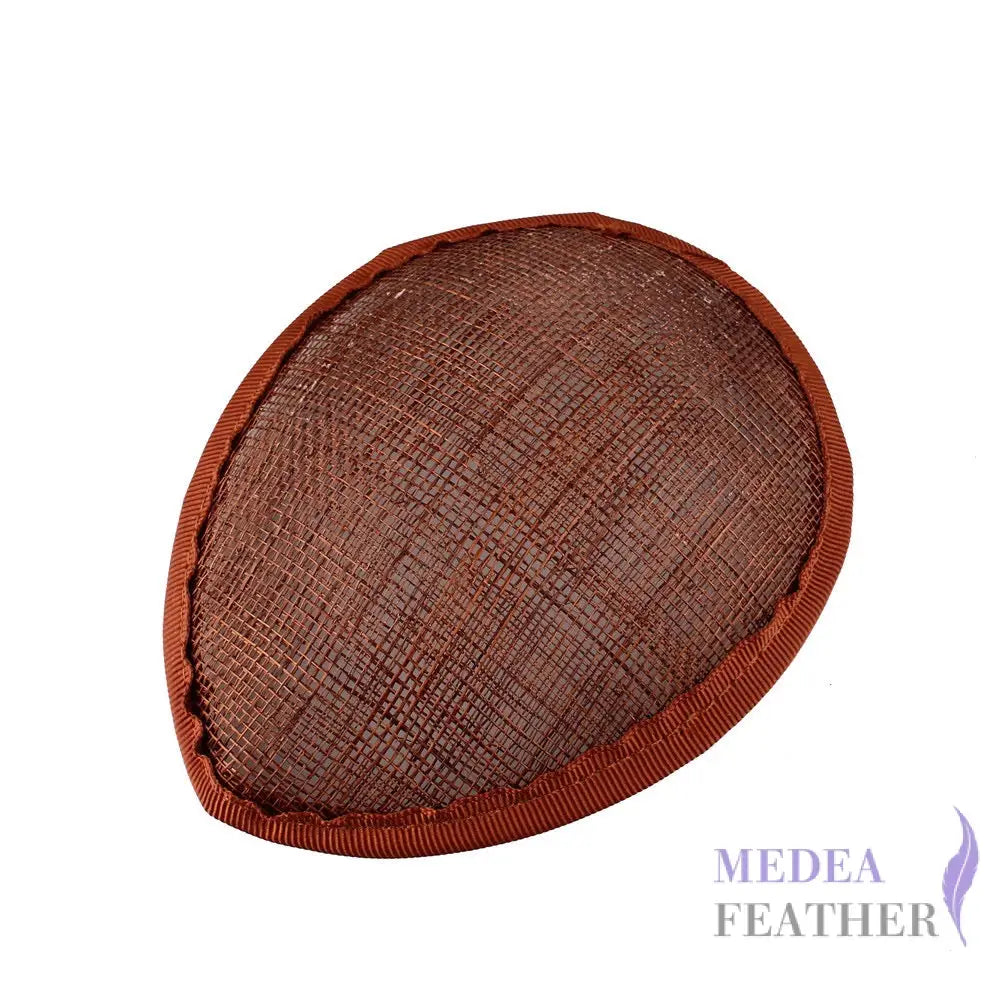 13 CM DIY Fascinator Sinamay Saucer Hat Base Brown ready-to-ship