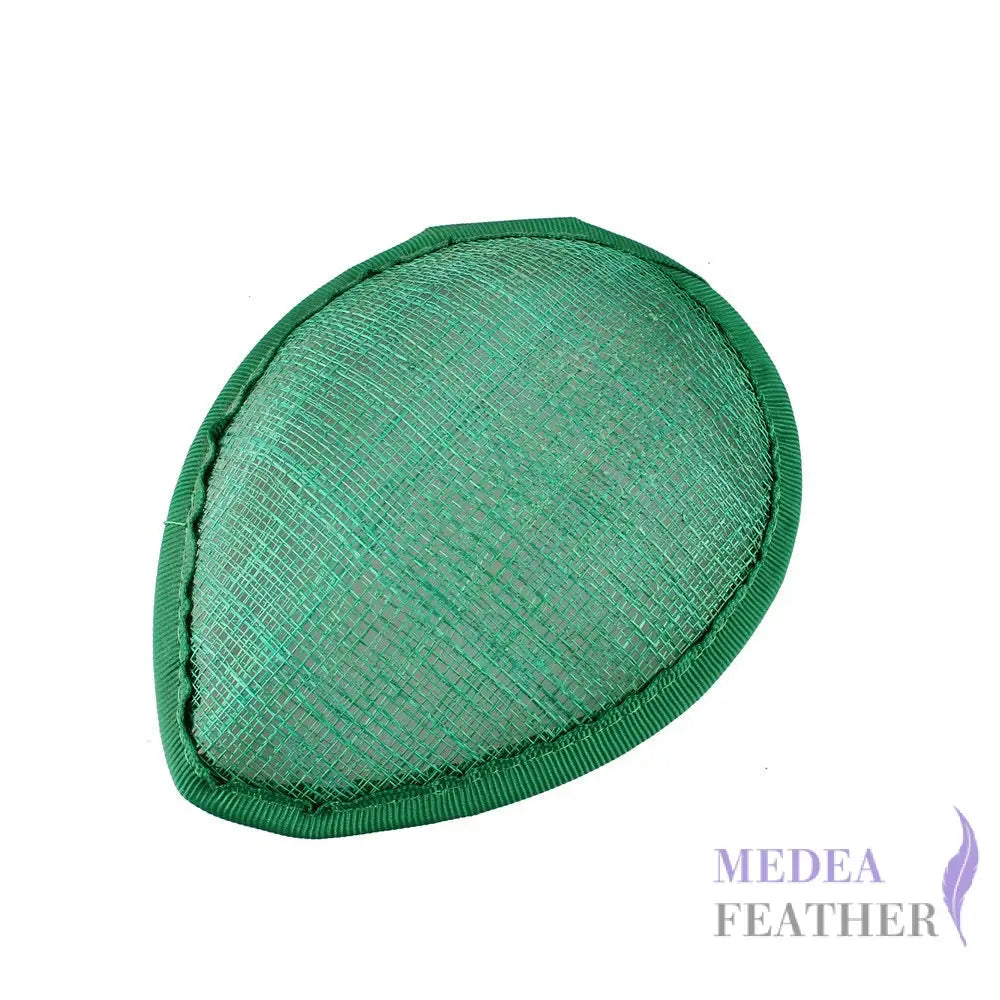 13 CM DIY Fascinator Sinamay Saucer Hat Base Green ready-to-ship
