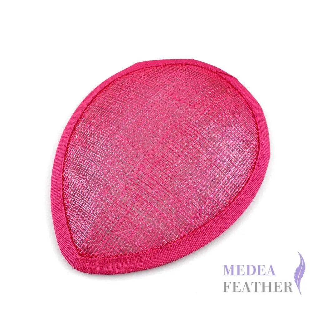 13 CM DIY Fascinator Sinamay Saucer Hat Base Hot pink ready-to-ship