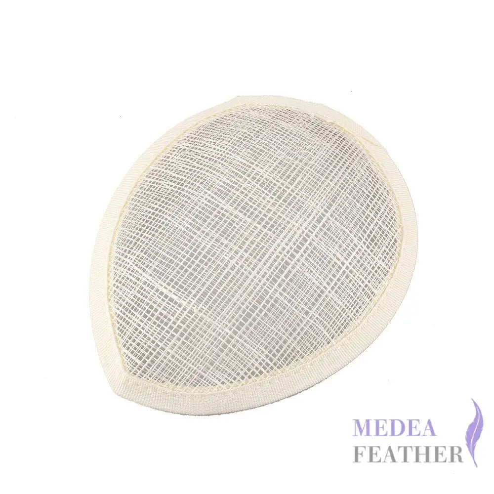 13 CM DIY Fascinator Sinamay Saucer Hat Base Ivory ready-to-ship