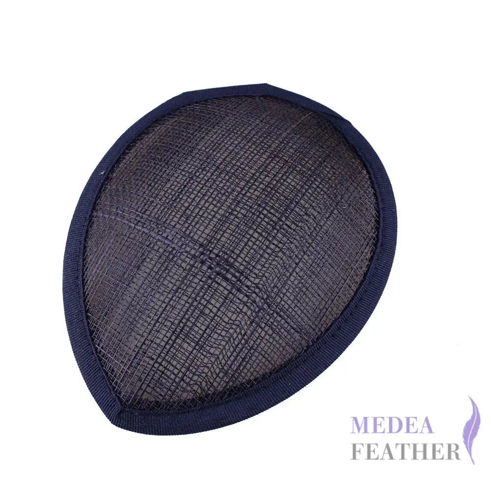 13 CM DIY Fascinator Sinamay Saucer Hat Base Navy ready-to-ship
