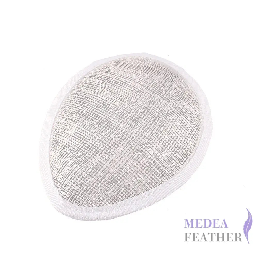 13 CM DIY Fascinator Sinamay Saucer Hat Base White ready-to-ship