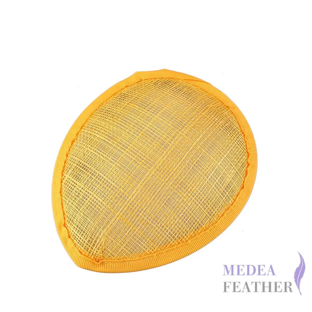 13 CM DIY Fascinator Sinamay Saucer Hat Base Yellow ready-to-ship