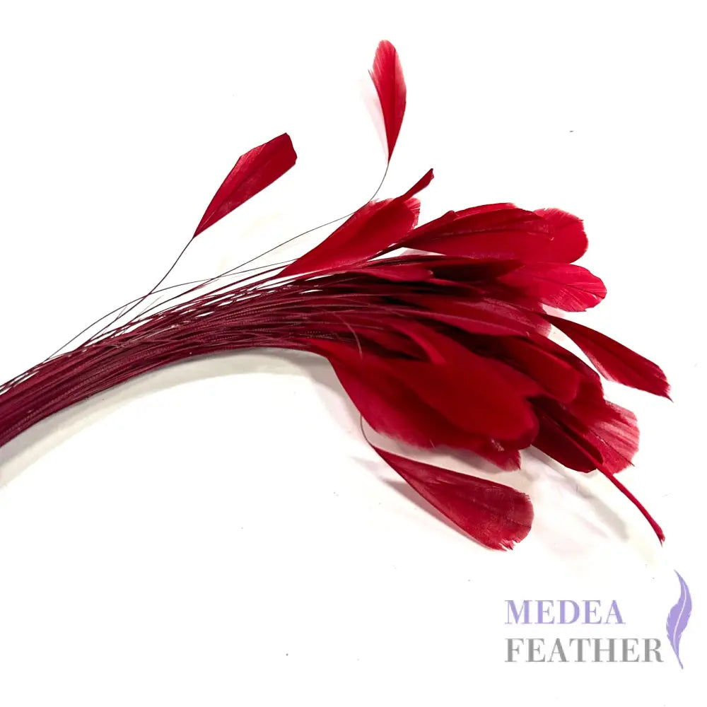 14cm Small Round Tips Coque Feather-Pack of 10 #23 tango red