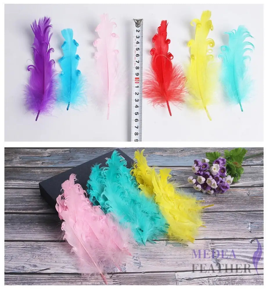 15 CM Curled Goose Feather 50 PCS
