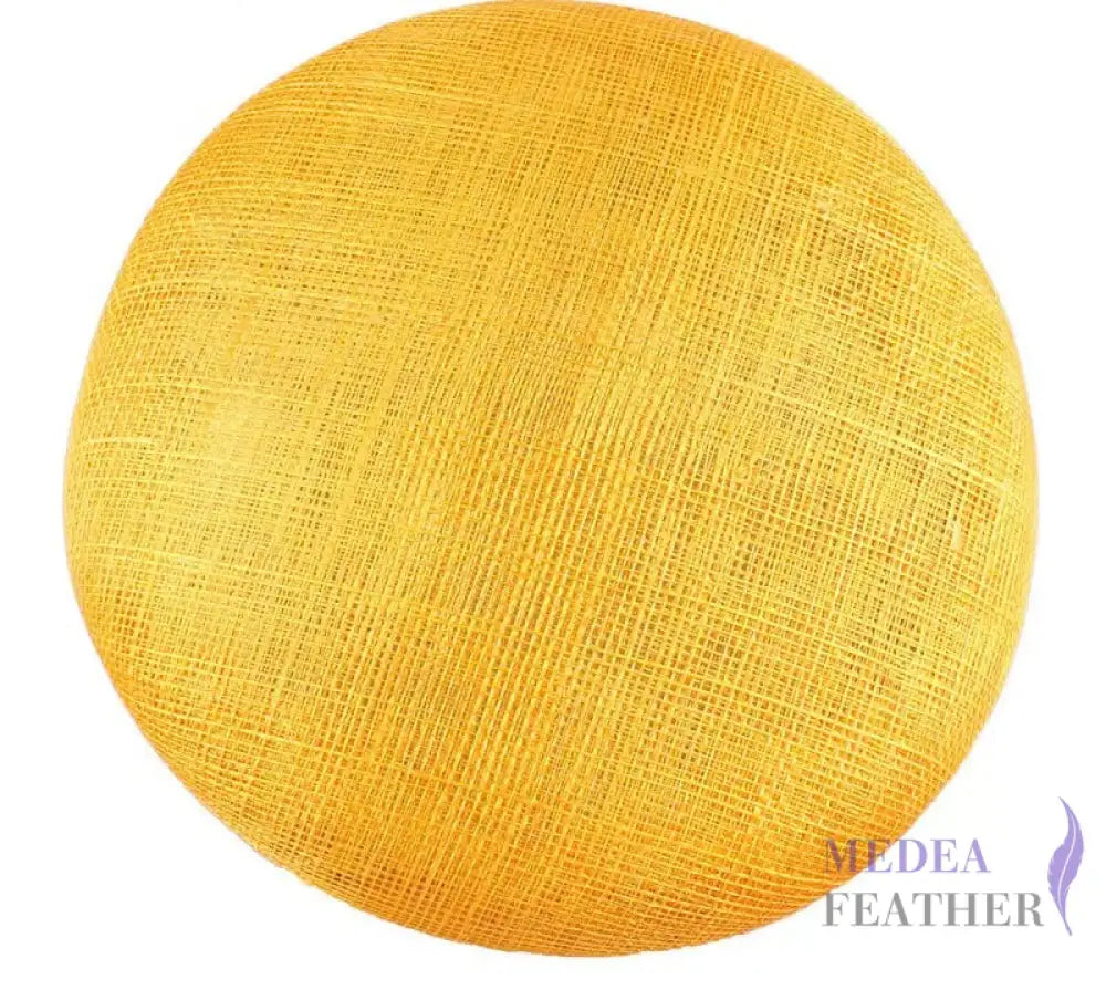 15cm Sinamay Button Fascinator Base Dark Yellow / 1 Piece ready-to-ship