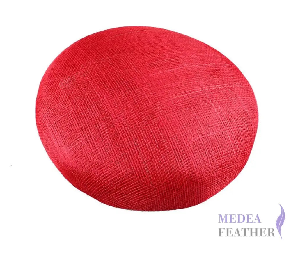 15cm Sinamay Button Fascinator Base Red / 1 Piece ready-to-ship
