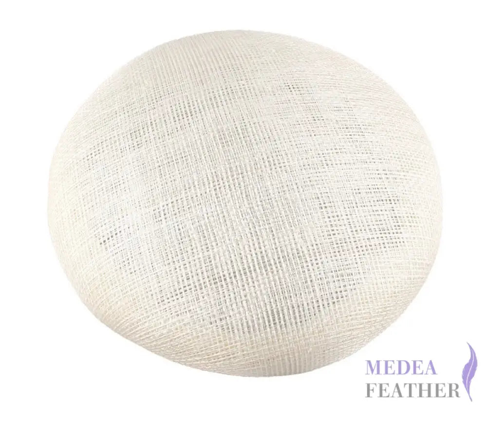 15cm Sinamay Button Fascinator Base White / 1 Piece ready-to-ship