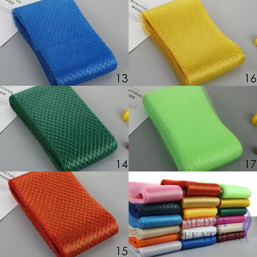 15cm Wide Shining Gold Thread Plain Woven Crin Braid
