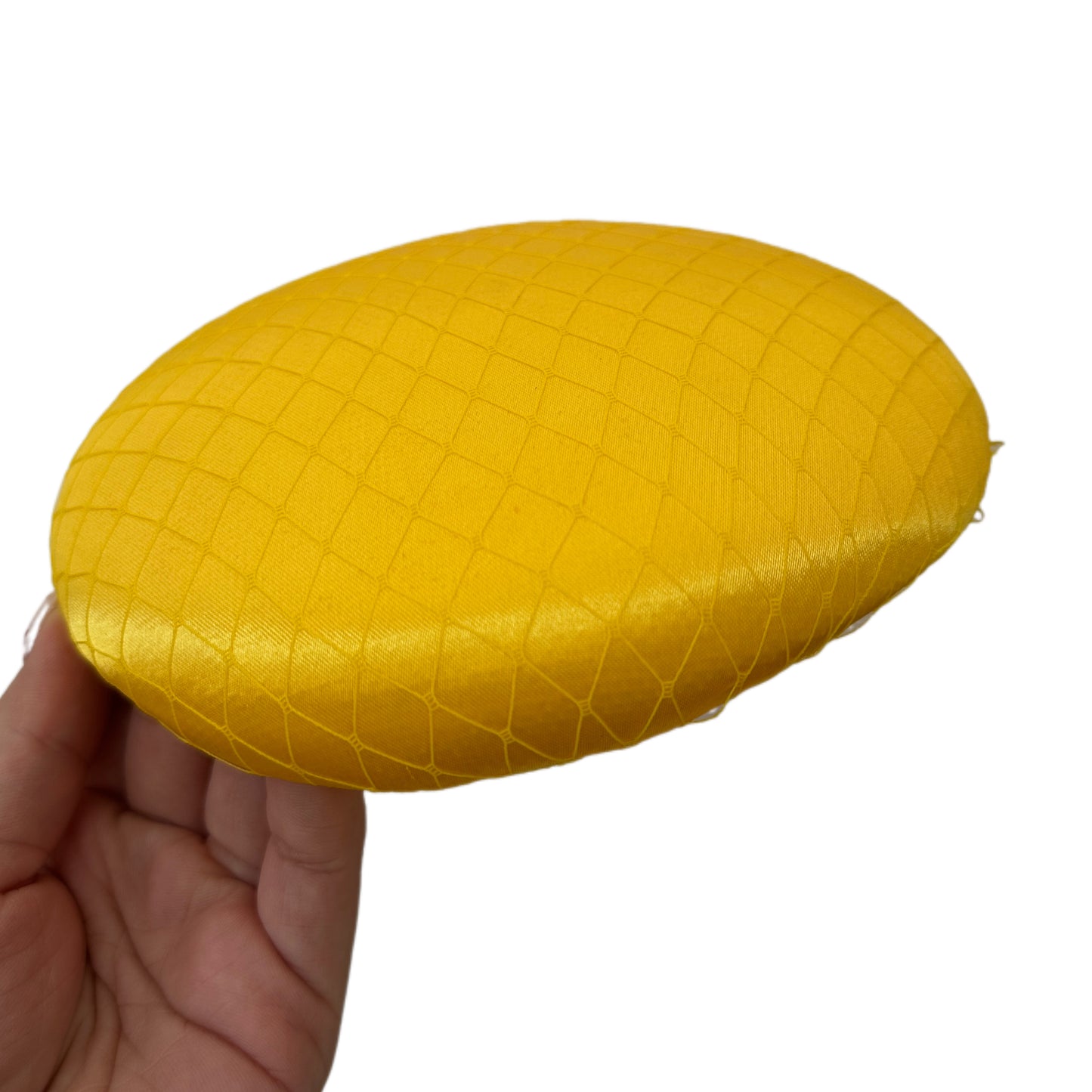 16cm Satin and Veiling Cover Button Hat Base