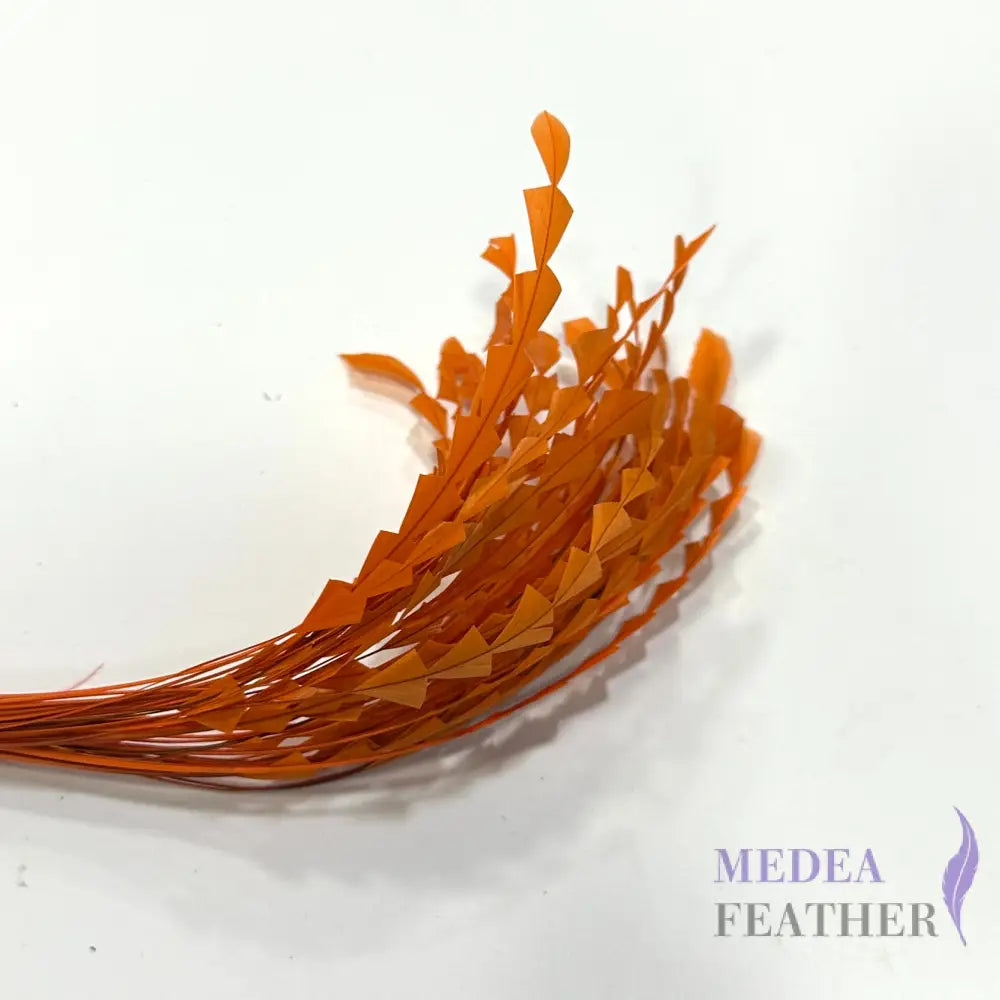 20cm Zig Zag Coque Feathers-Pack of 10 #26 orange