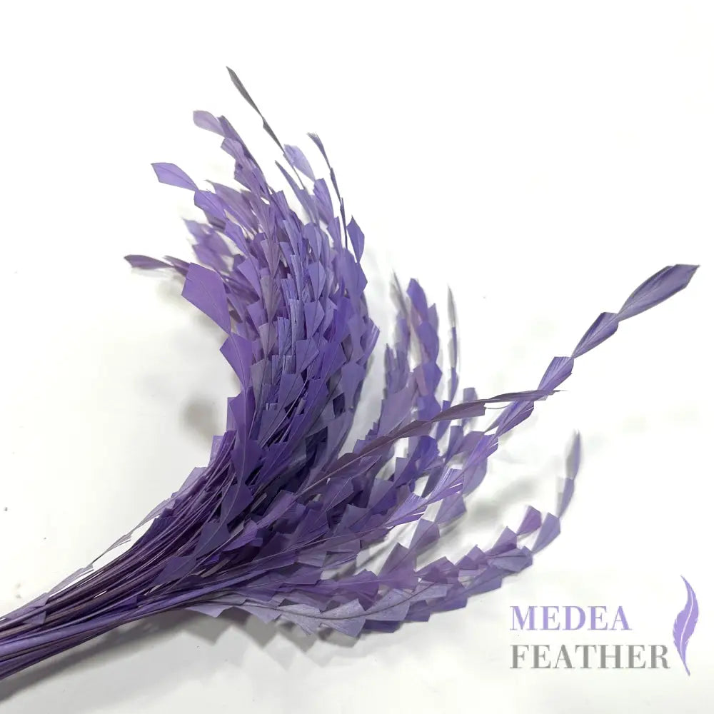 20cm Zig Zag Coque Feathers-Pack of 10 #63 purple