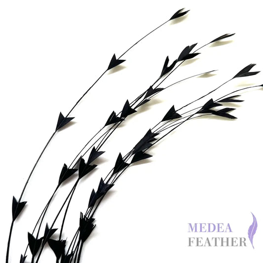 25cm Trimmed Inverted Triangle Tips Coque Feather-Pack of 10 SFROOSTER06 - #03 black
