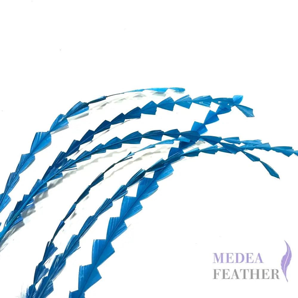 30cm Zigzag Diamond Coque Feather-Pack of 10 #41 dark turquoise