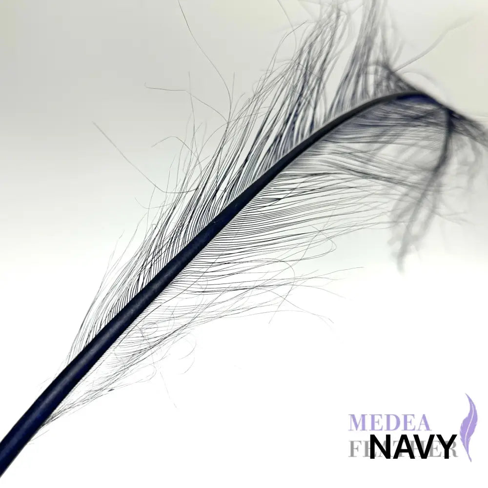 55cm Burnt Ostrich Feather Plume #65 navy