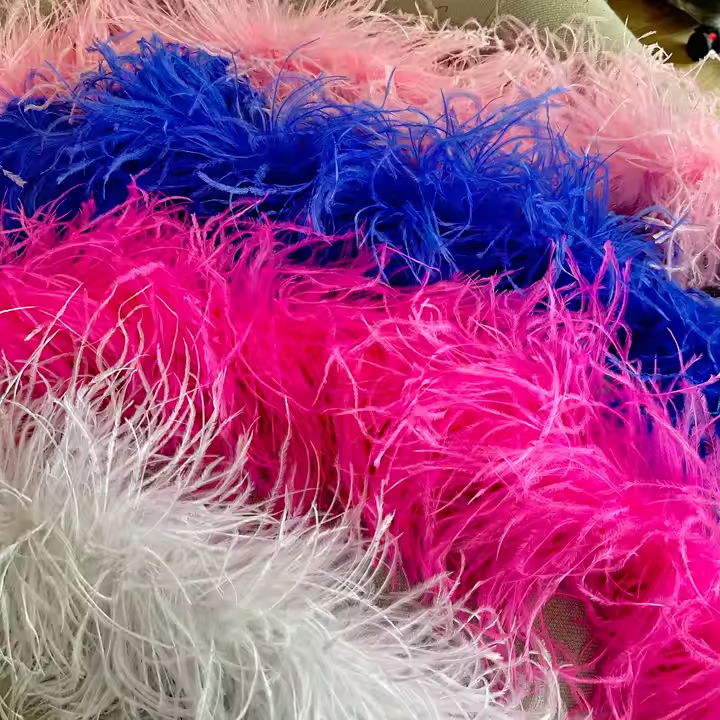 4 Ply Ostrich Feather Fringe Feather Boa (2 yards)
