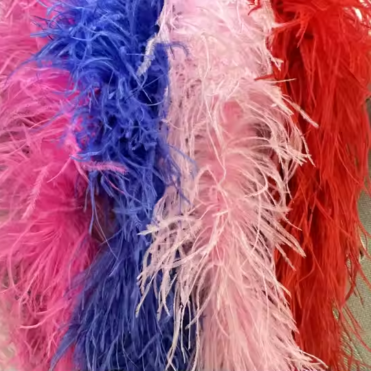 4 Ply Ostrich Feather Fringe Feather Boa (2 yards)
