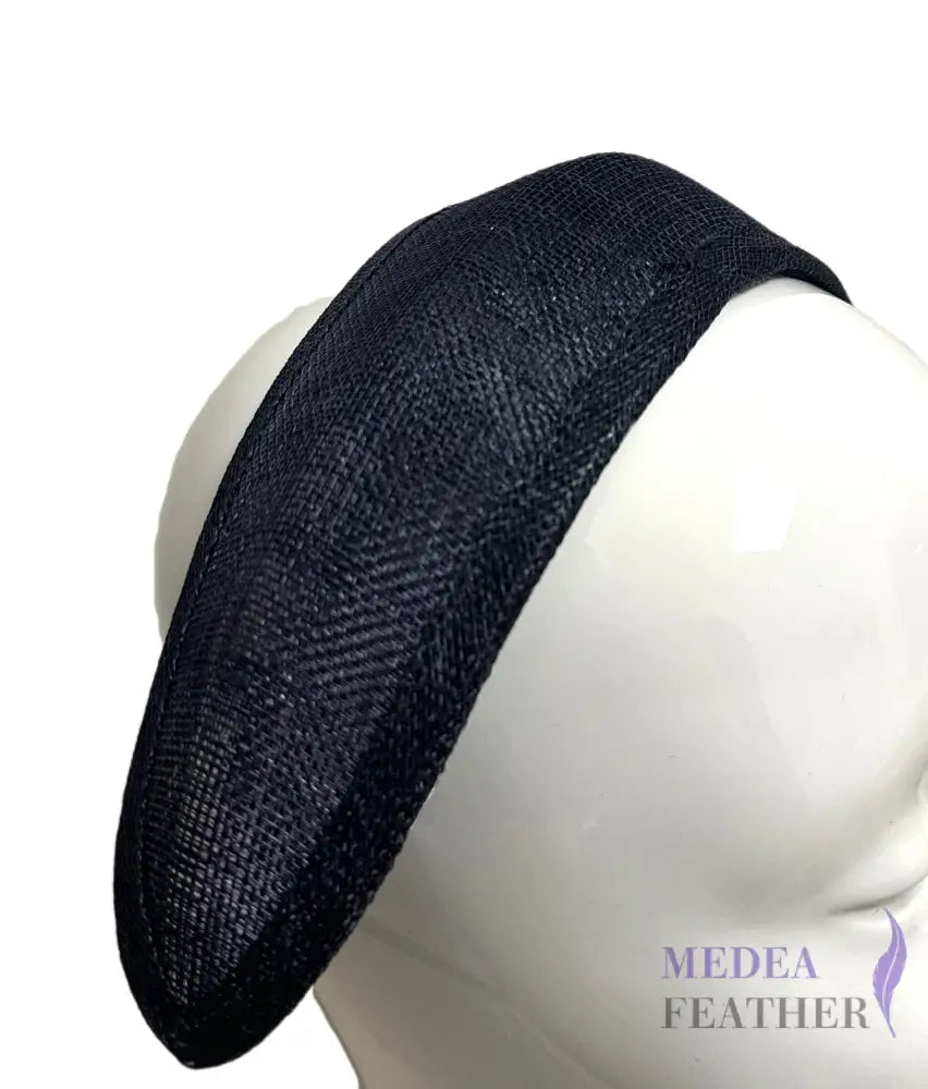 7cm Navy Curved Moon-shaped Sinamay Hat Base