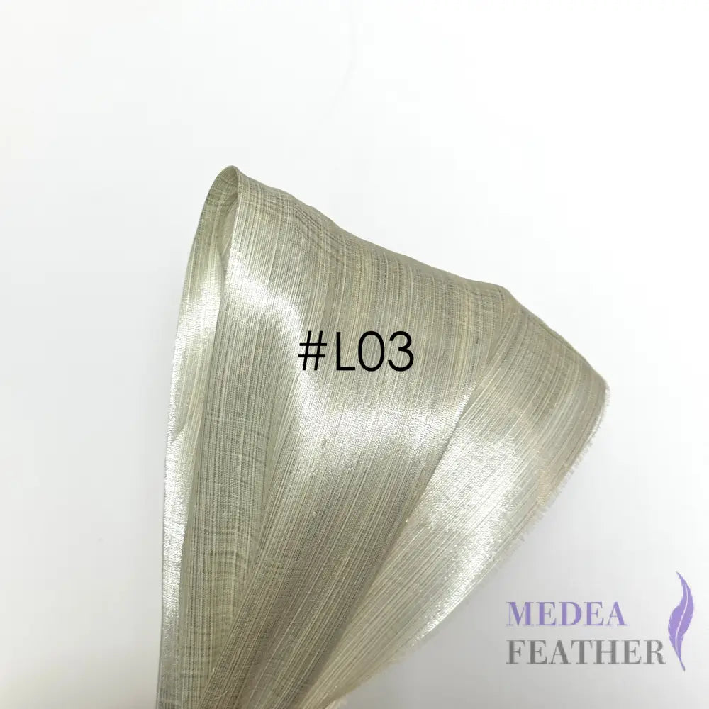 90cm Wide Silk Abaca Dazzling Fabric for Hat Making & Millinery #L03 silver ready-to-ship