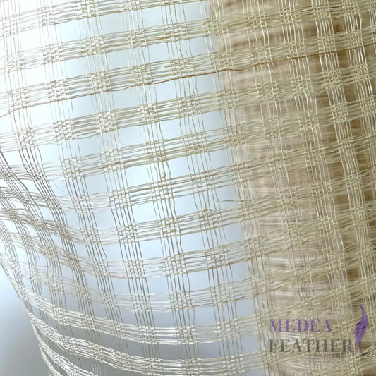 90cm Wide Stiffened Natural Colour Basket Weave Sinamay 1/2 Meter
