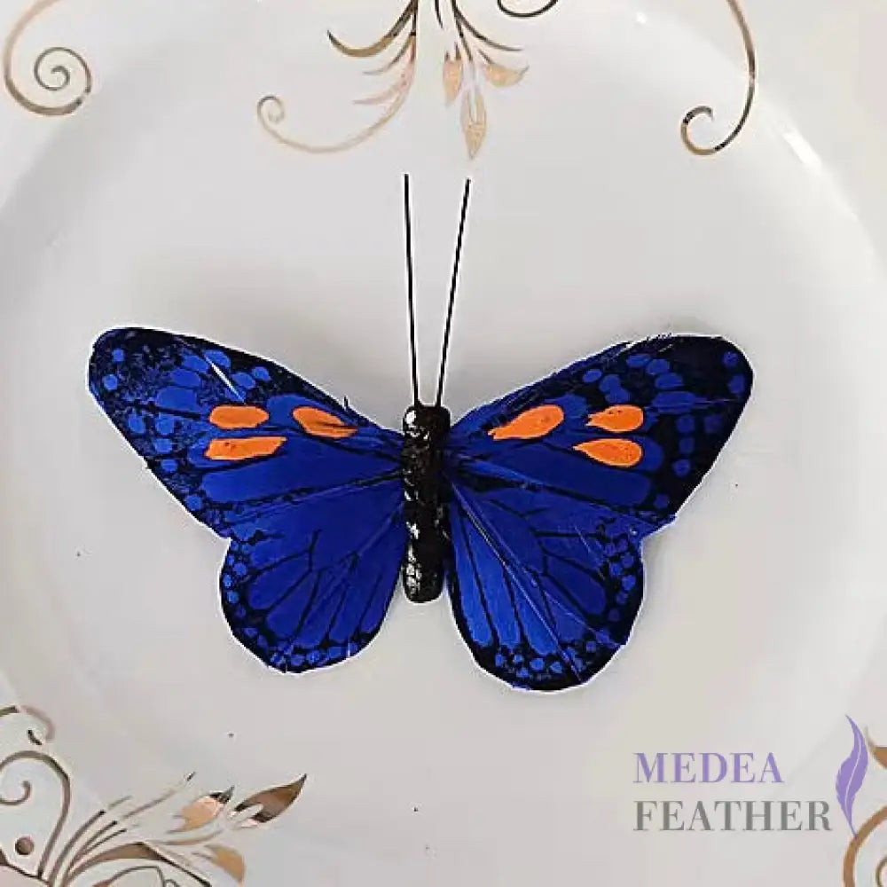 9cm wide Handmade Feather Butterflies