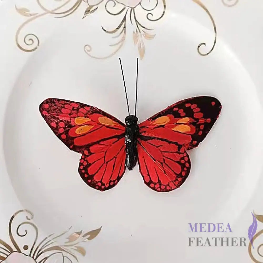 9cm wide Handmade Feather Butterflies
