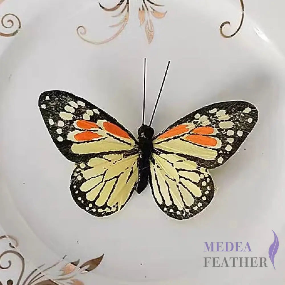 9cm wide Handmade Feather Butterflies