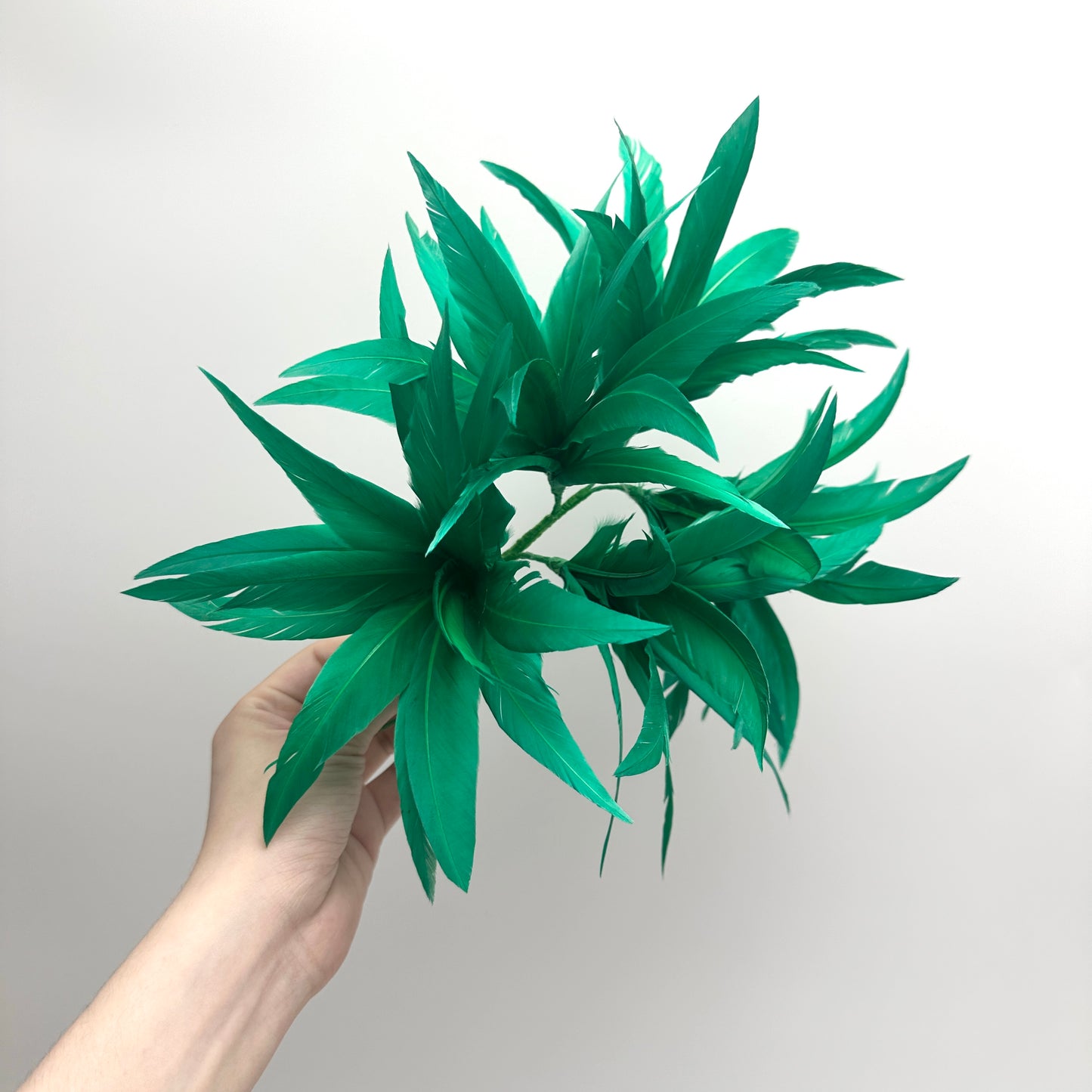 "Mulan"/ Goose Feather Flower Millinery Hat Mount FM048