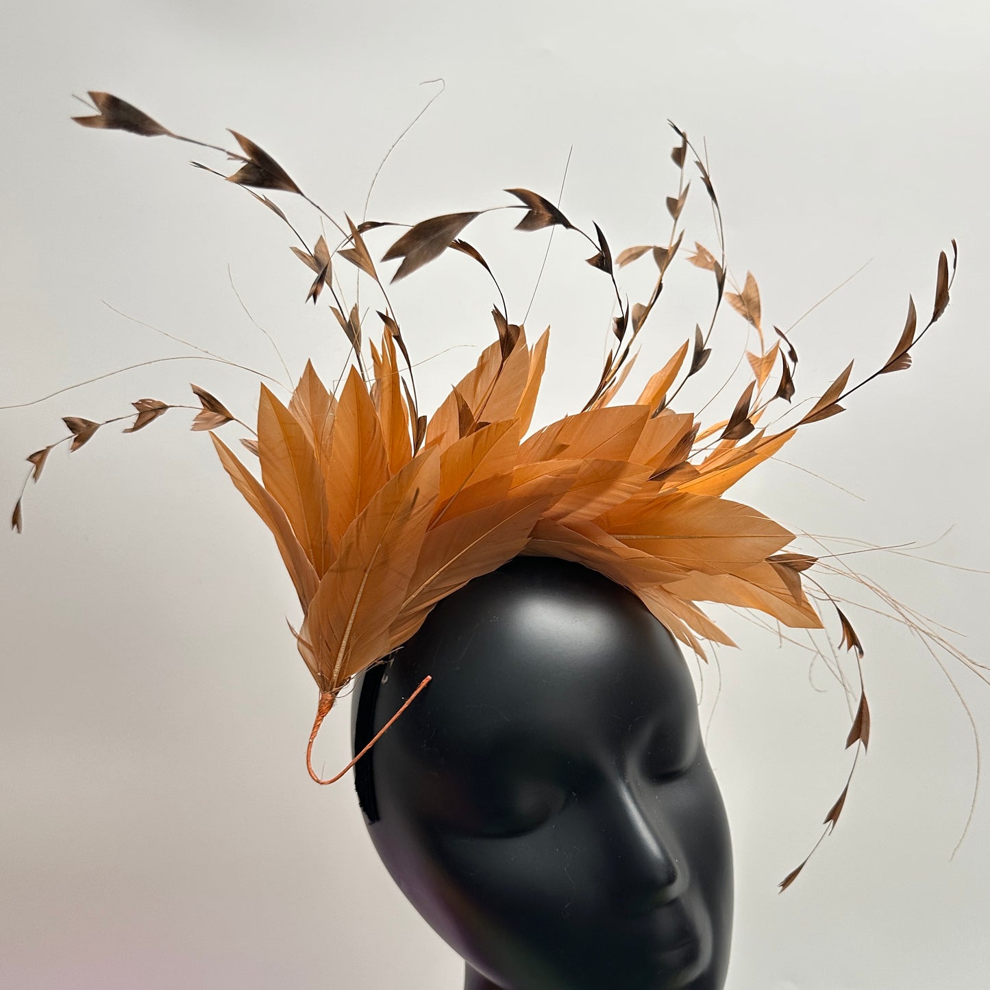 "Starry"/ Handmade Gradient Design Feather Flower Mount