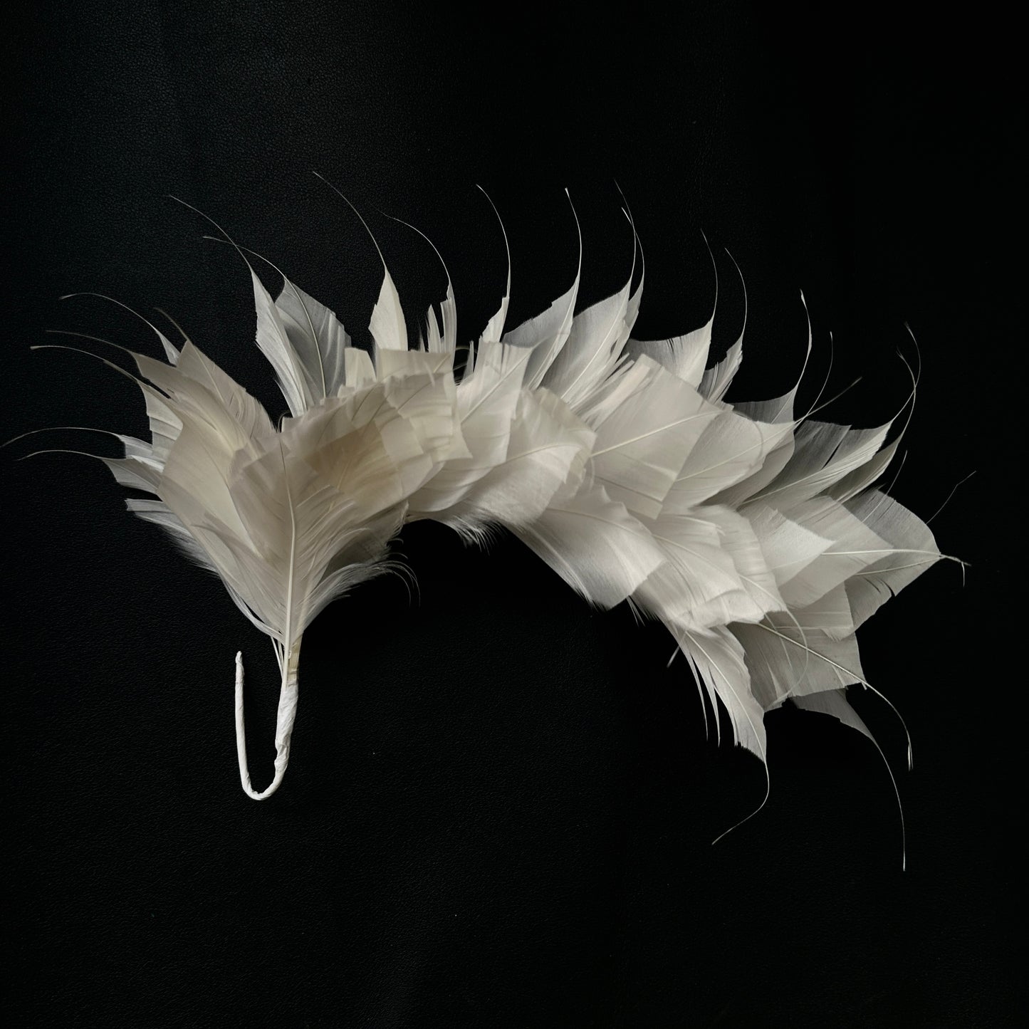 Spiky Goose Feather Wired Hat Mount
