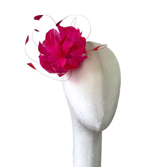 13cm Curled Feather Flower Bud with Coque Feather DS260506