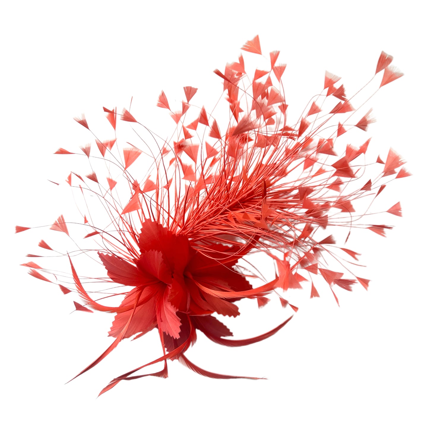 Peacock Hair Diamond Tip and Goose Feather Flower Mount DS250529
