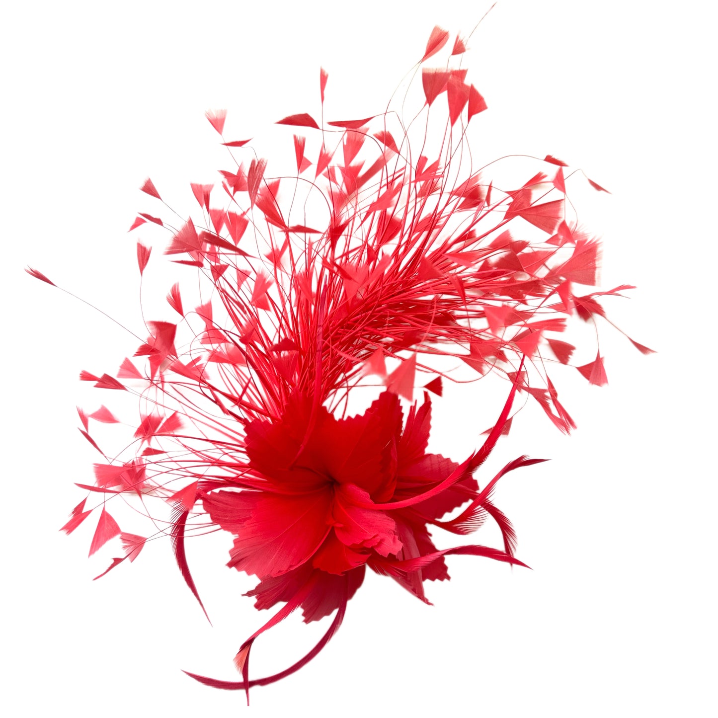 Peacock Hair Diamond Tip and Goose Feather Flower Mount DS250529