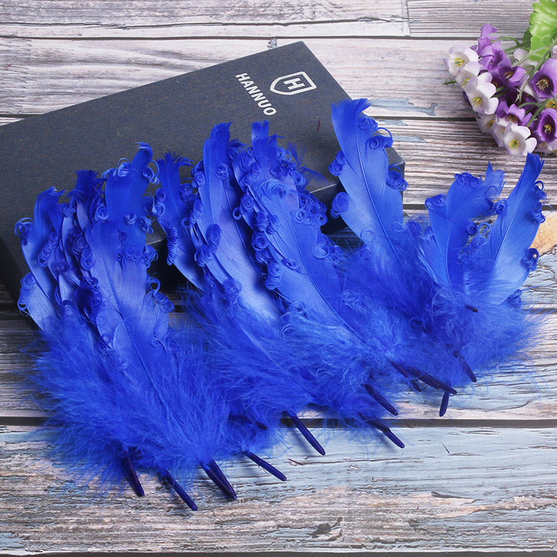 15 CM Curled Goose Feather 50 PCS