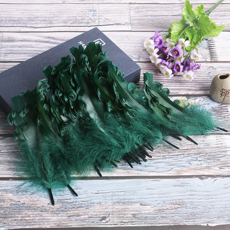 15 CM Curled Goose Feather 50 PCS