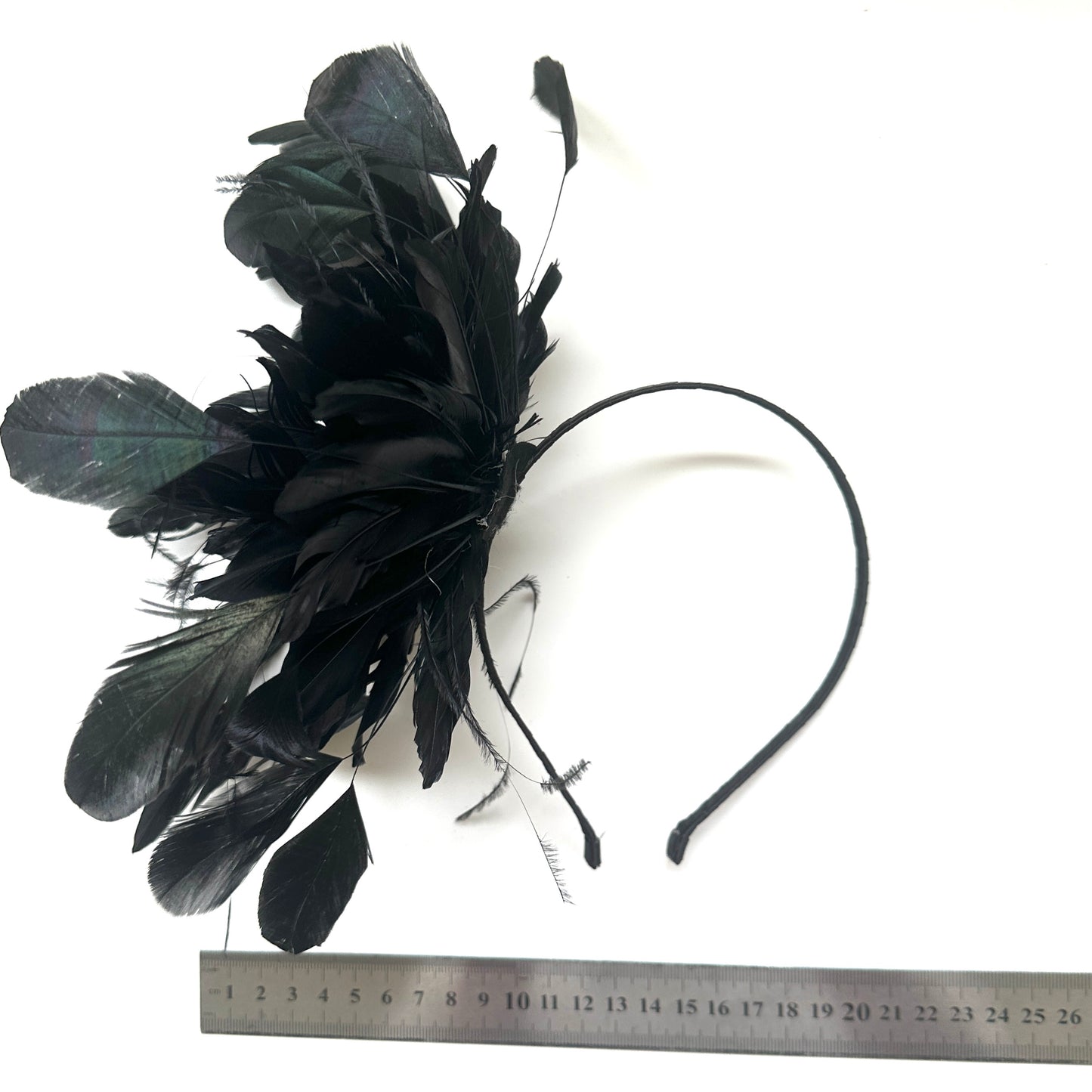 Ready-to-wear Black Ostrich Feathers & Coque feather Fascinator