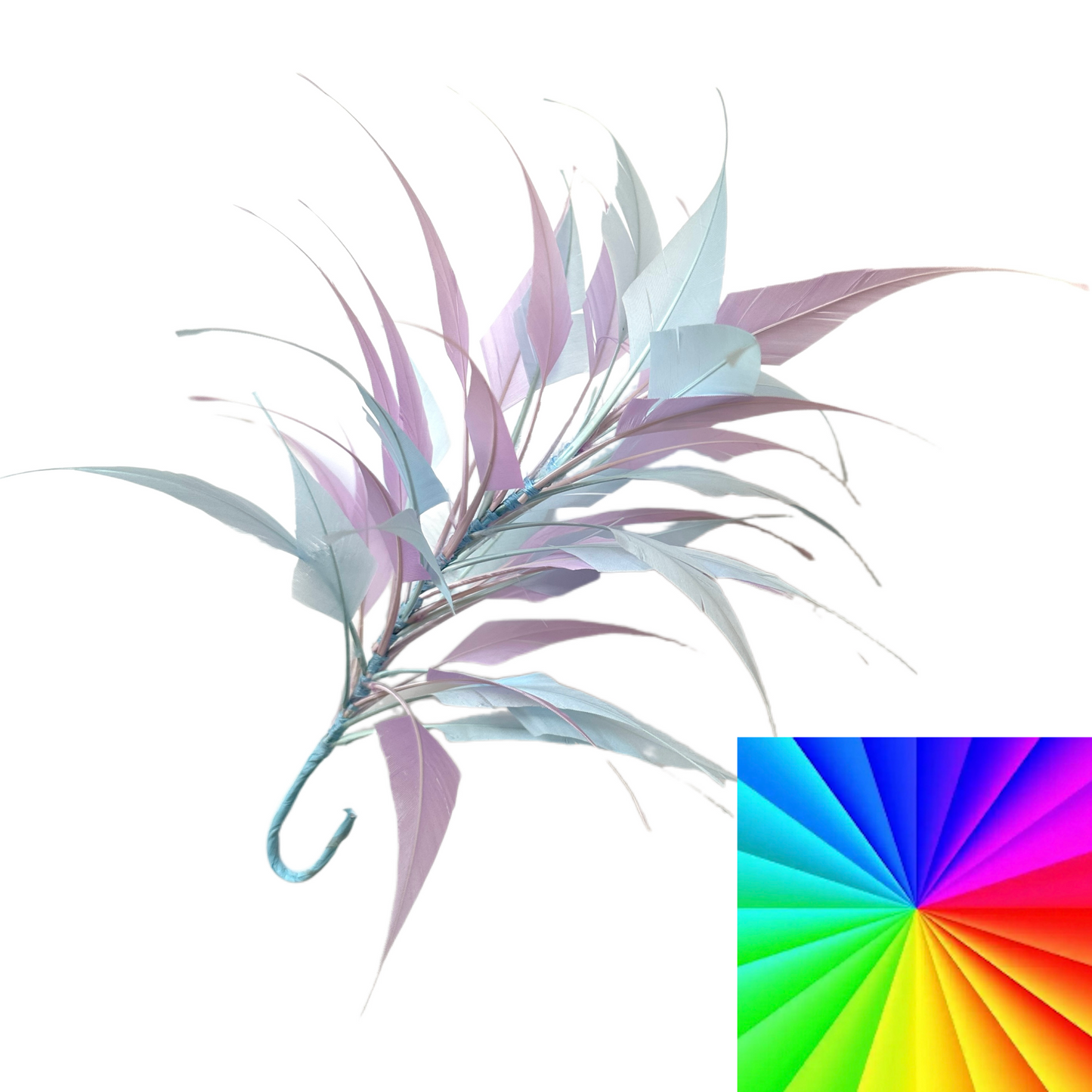 3D Wrapping Spiky Arrow Goose Feather Wired Hat Mount - DS2607