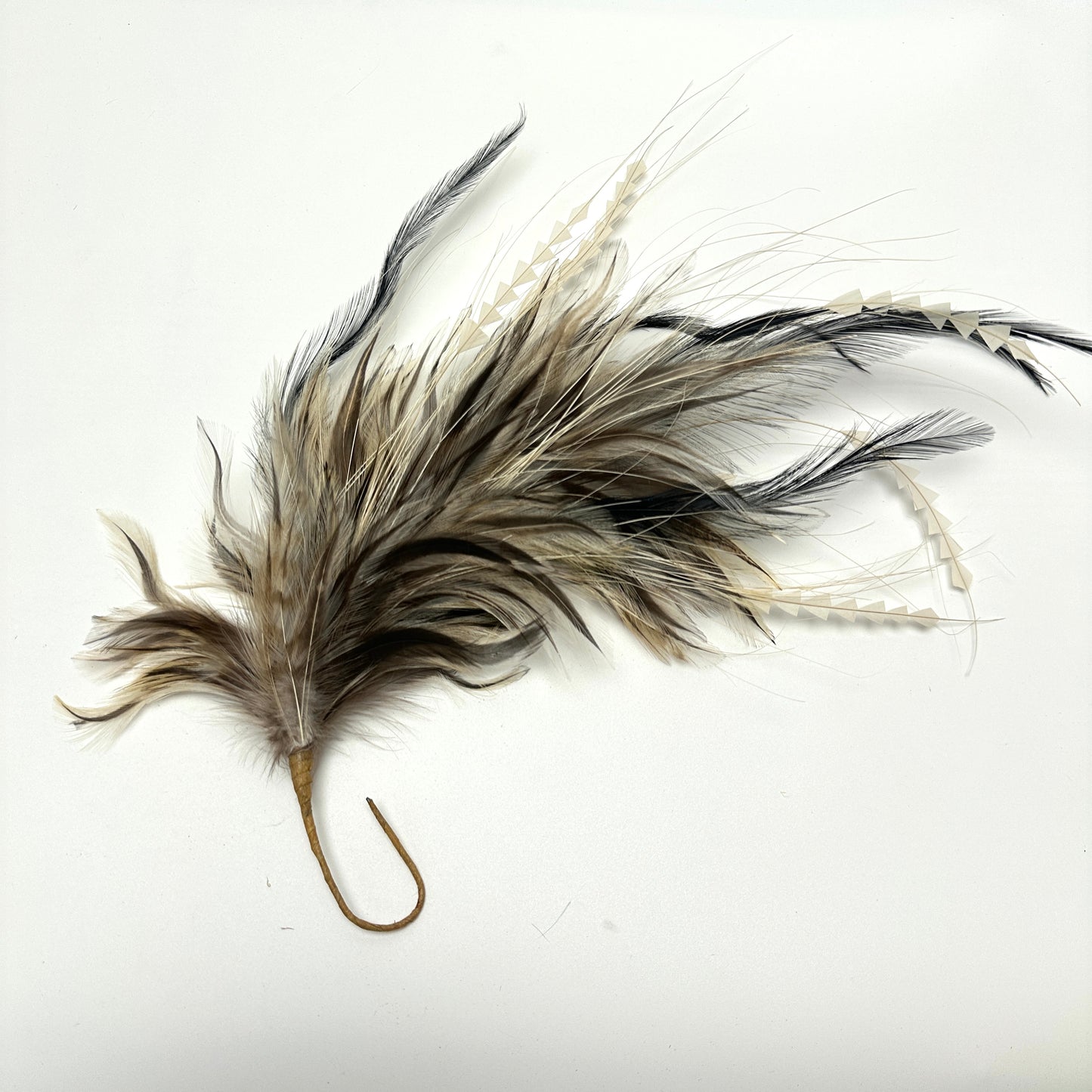Golden Badger Strung Rooster Neck Hackle Feather Mount