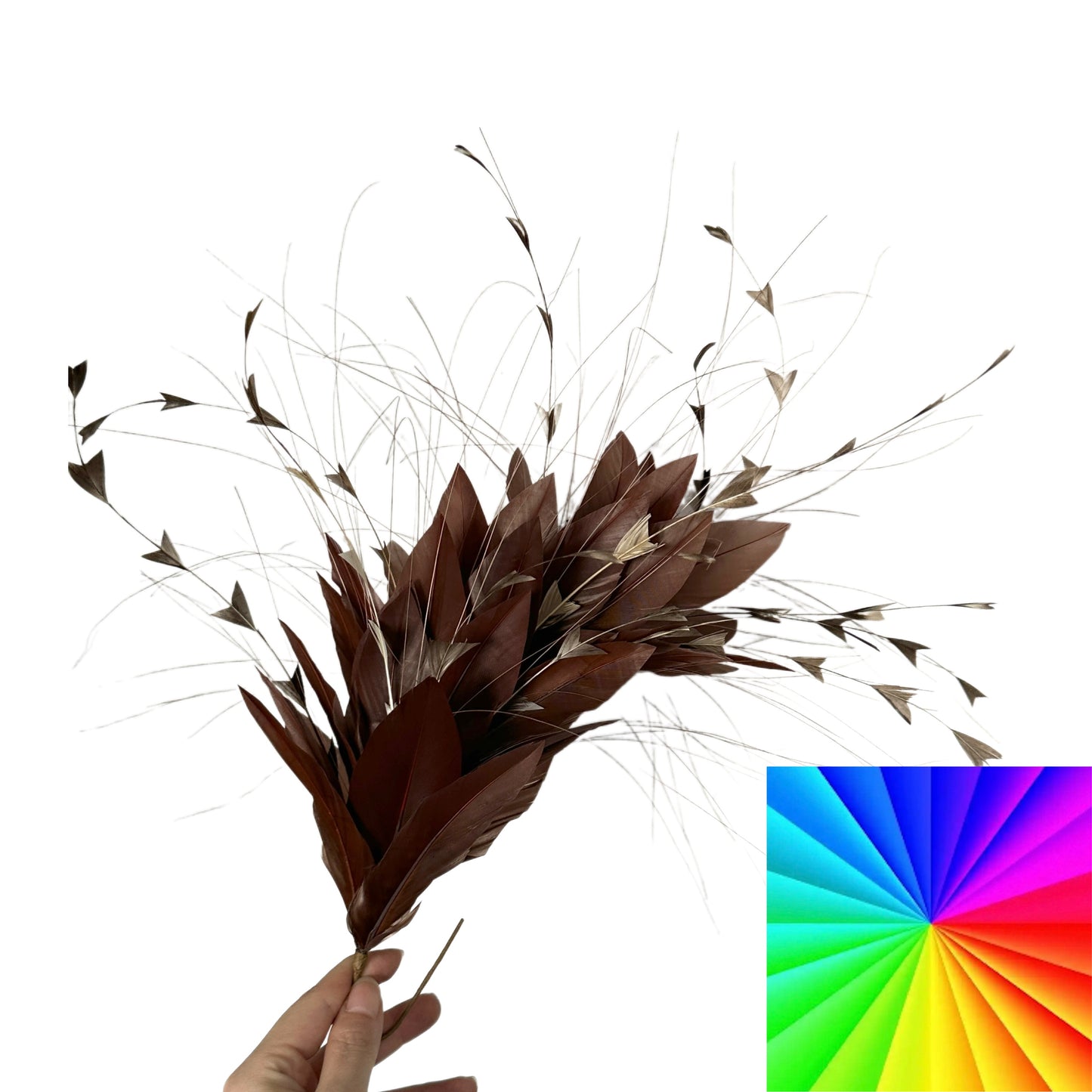 "Starry"/ Handmade Gradient Design Feather Flower Mount