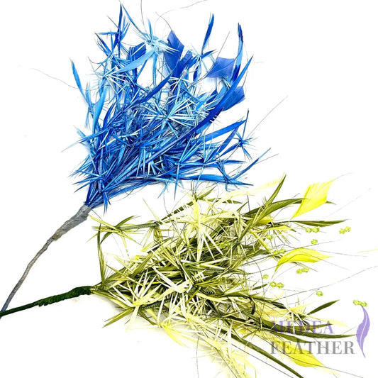 Bead Design Twined Goose Biot Feather Flower Mount FM519