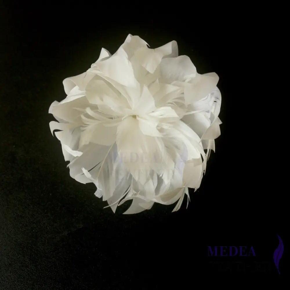Curled Goose Feather Flower Bud Mount Custom - Please add text below