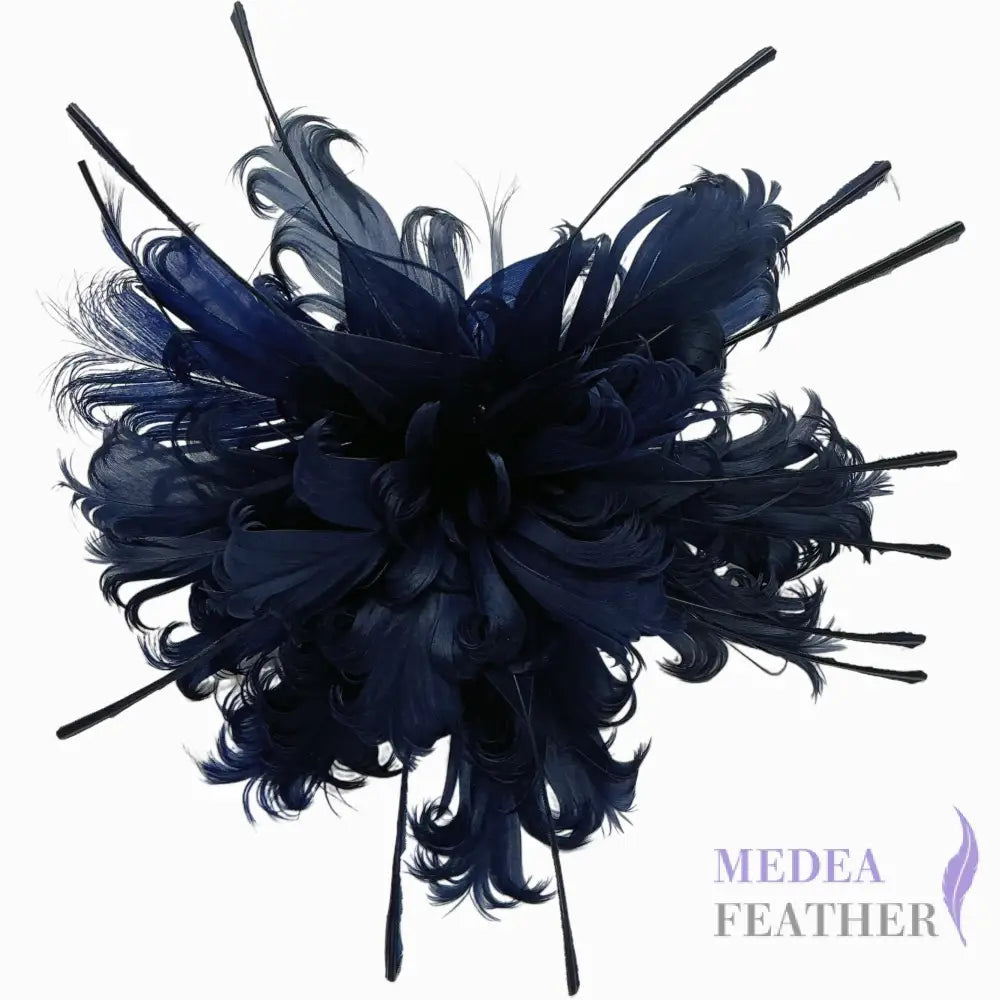 Curly Goose Feather Flower FM416 - #65 navy