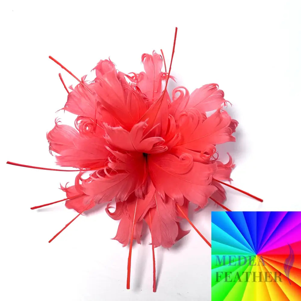 Curly Goose Feather Flower Mount FM416 Custom - Please add text below