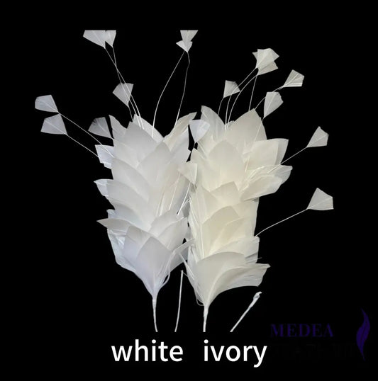 Diamond Coque & Goose Feather Mount for Millinery & Fascinator Making - FM082