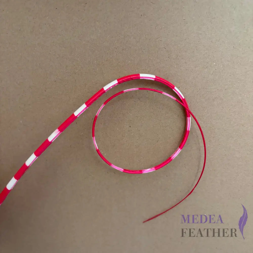 Double Loop Two Tone Ostrich Feather Quill - #92 hot pink
