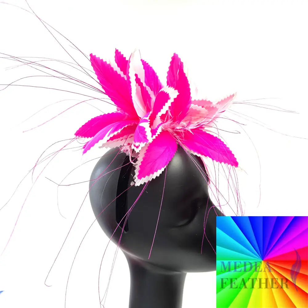 Double Zigzag Layers Goose Feather Flower Mount Custom-Please add text below